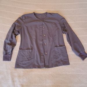 Jockey women's stretchy scrub jack soft gray